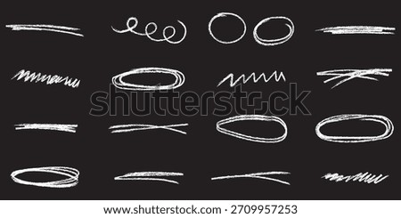 Line marker hand drawn brush arrow element set. Sketch pencil stroke vector graphic pen underline scribble icon. Hand drawn line heart, crown, star symbol highlight marker shape. eps 10