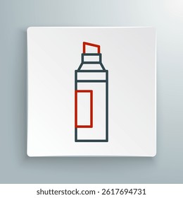 Line Marker pen icon isolated on white background. Colorful outline concept. Vector