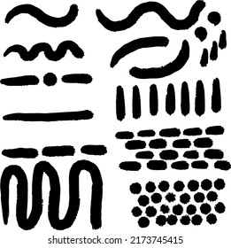 Line marker stroke underline. Marker highlight brush effect. Handwriting vector brush underline stroke collection.