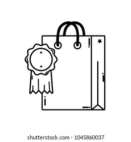 line market bag shopping object with label