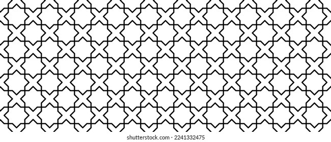 line maroccan mosaic seamless pattern