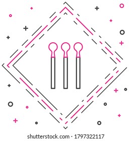 Line Matches icon isolated on white background. Colorful outline concept. Vector Illustration