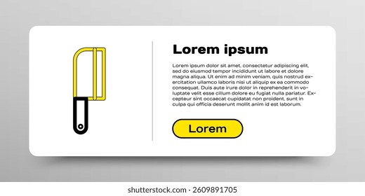 Line Meat chopper icon isolated on white background. Kitchen knife for meat. Butcher knife. Colorful outline concept. Vector