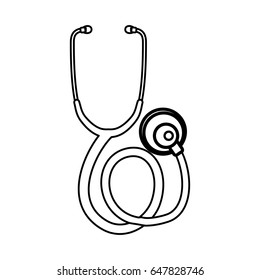 line medical stethoscope to check cardiac heartbeat