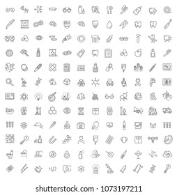 Line medicine consepts, Icons set