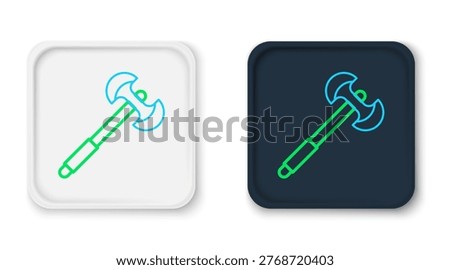Line Medieval poleaxe icon isolated on white background. Colorful outline concept. Vector