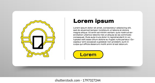 Line Memorial wreath icon isolated on white background. Funeral ceremony. Colorful outline concept. Vector
