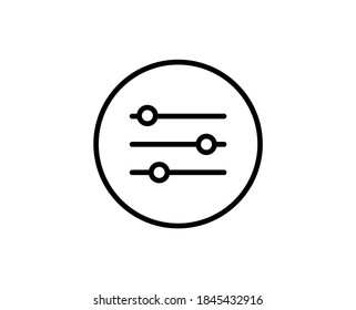 Line Menu icon isolated on white background. Outline symbol for website design, mobile application, ui. Menu pictogram. Vector illustration, editorial stroke. Eps10