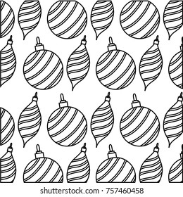 line merry Christmas ball decoration background design