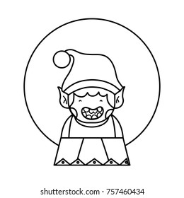 line merry christmas object to decoration design