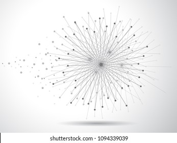 Line mess network connection  use for techonology and business concept, vector background