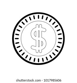 line metal coin cash money