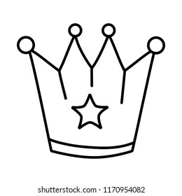 line metal crown object with stars design