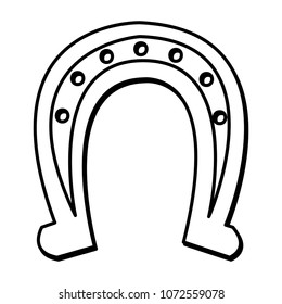 line metal horseshoe to luck decoration symbol