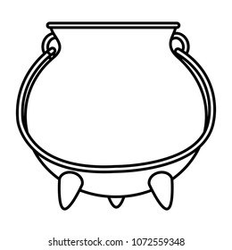 line metal pot cauldron object to cooking