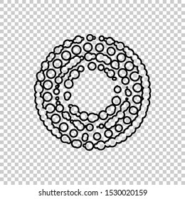 line microbe bacteria icon isolated on transparent background