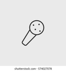 Line microphone icon illustration isolated vector sign symbol