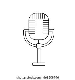 line microphone to sing music in the performance