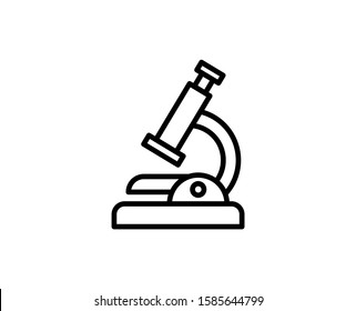 Line Microscope icon isolated on white background. Outline symbol for website design, mobile application, ui. Microscope pictogram. Vector illustration, ediMicroscope stroke. Eps10 - Shutterstock ID 1585644799