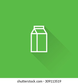 Line Milk Carton Package Icon