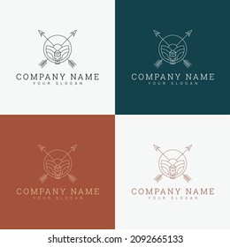 la línea es una plantilla mínima de logotipo multipropósito con símbolo