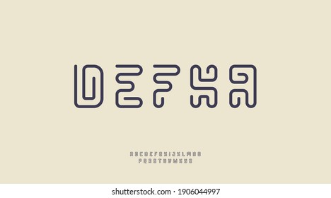 Letra de línea minimalista, adecuada para logotipo, logotipo, monograma, titular, afiche, volante
