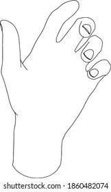 Vector de ilustración de mano minimalista de línea