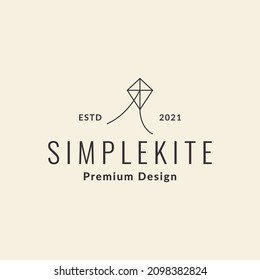 line minimalist kite logo design vector graphic symbol icon sign illustration creative idea