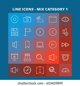 Line Mix Icons