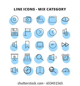 Line Mix Icons Set