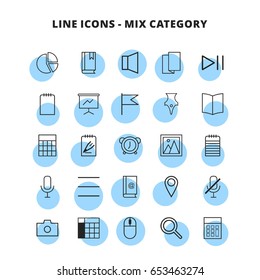 Line Mix Icons Set