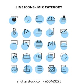 Line Mix Icons Set