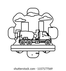 line mixer truck equipment construction industry