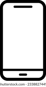 Icono de línea móvil como símbolo de comunicación o llamada