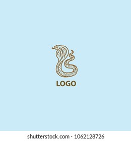 line  modern snake cobra vector  icon logo