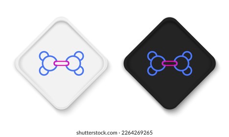 Line Molecule icon isolated on white background. Structure of molecules in chemistry, science teachers innovative educational poster. Colorful outline concept. Vector