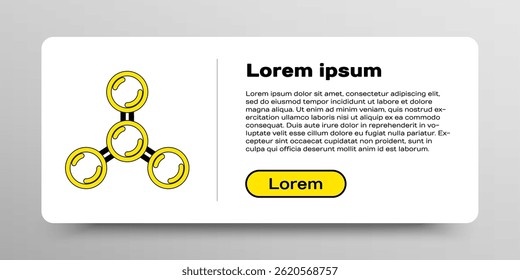 Line Molecule icon isolated on white background. Structure of molecules in chemistry, science teachers innovative educational poster. Colorful outline concept. Vector