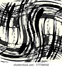 line monochrome pattern in graffiti style