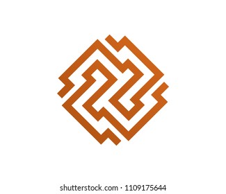 Line Monogram Logo Symbol Template Design Vector, Emblem, Design Concept, Creative Symbol, Icon