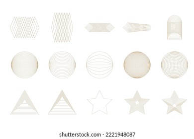 Línea Monolina Resumen Forma de contorno Símbolo gráfico Minimalista Línea Art Silueta Símbolo Infográfico Ruta de acceso Colección de recortes Vintage Simple Cortar Conjunto de iconos