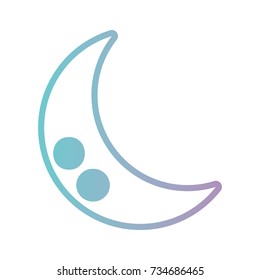 line moon icon flat design