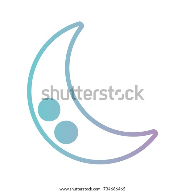 line moon icon flat\
design