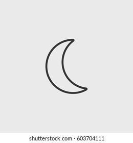 Line moon  icon illustration isolated vector sign symbol