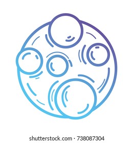 line moon icon to planet satellite