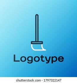 Icono de bucle aislado en fondo azul. El concepto de servicio de limpieza. Concepto de esquema colorido. Ilustración vectorial