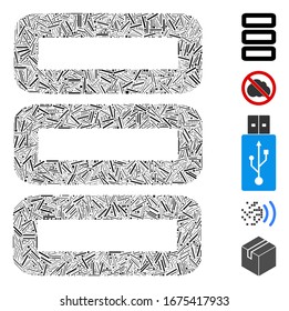 Line Mosaic based on database icon. Mosaic vector database is designed with scattered line dots. Bonus icons are added.