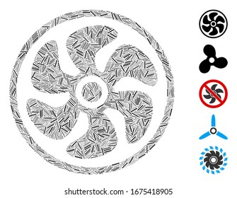 Line Mosaic based on turbine icon. Mosaic vector turbine is composed with randomized line dots. Bonus icons are added.
