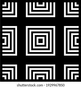 Line Motif Pattern. Contemporary Decoration for Interior, Exterior, Carpet, Textile, Garment, Cloth, Silk, Tile, Plastic, Paper, Wrapping, Wallpaper, and Any Backgorund. Vector Illustration 