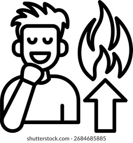 Line Motivation Icon Vector Illustration