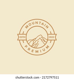 line mountain minimal badge logo design vector graphic symbol icon illustration creative idea